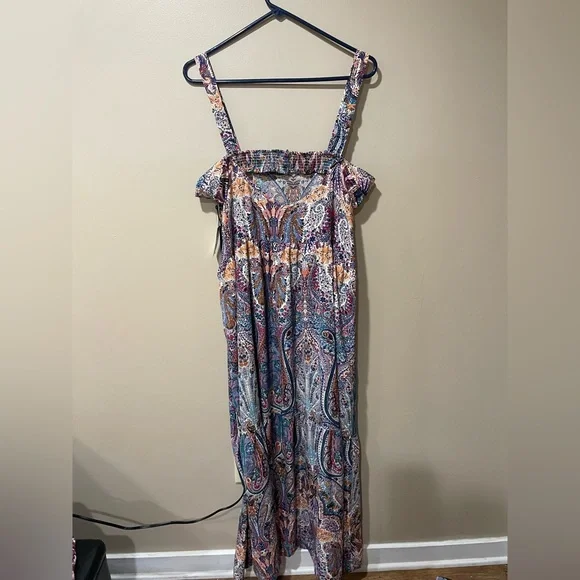 Black Tape colorful paisley maxi dress ~ Size XL ~ NWT - Picture 1 of 11